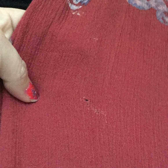 Free people clover tunic top shirt dress xs ruffle 0 2 - Picture 4 of 4